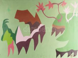 JK jelzéssel: Olaj, vászon, jelzett, tetején kis sérüléssel 60x80 cm