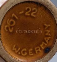 Német retro váza, jelzett, kopással, m: 22 cm