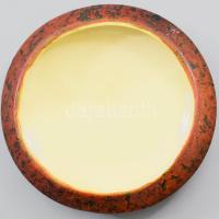 Pesthidegkút modernista kínáló asztaldísz, jelzés nélkül, kis kopással, d: 28 cm