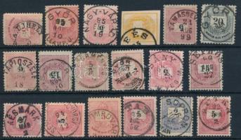 18 db krajcáros bélyeg szép / olvasható bélyegzésekkel