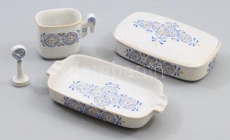 Hollóházi 4 részes dohányzó szett, jelzett, hibátlan.