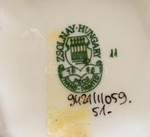 Zsolnay búzavirág mintás bonbonier. Jelzett, hibátlan, 7,5x7,5 cm