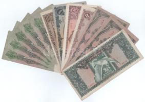 1936. 10P (5x) ebből 3x csillagos sorszámmal + 1945-1946. 1000P - 1.000.000.000P (5xklf) + 10.000MP ...