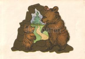 Marcseveszki, [Marko]: 
A medve és a favágó. (Róna Emy rajzaival.)
(Budapest, 1953). Ifjúsági Köny...