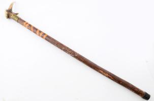 Arad 1982 felirattal sétabot, agancs markolattal, h: 94 cm