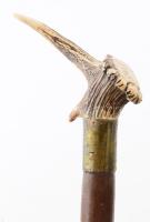 Arad 1982 felirattal sétabot, agancs markolattal, h: 94 cm