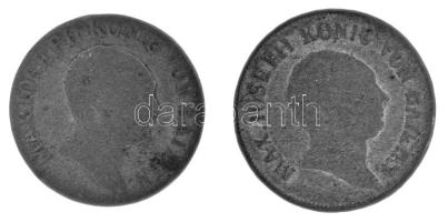Német államok / Bajorország 1807. 6kr billon "Miksa József" (2,66g) + 1815. 6kr billon "Miksa József" (2,32g) T:F, patina German states / Bavaria 1807. 6 Kreuzers billon "Maximilian Joseph" (2,66g) + 1815. 6 Kreuzers billon "Maximilian Joseph" (2,32g) C:F, patina Krause KM#686