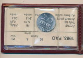 1983. 20f Al + 5Ft Ni + 10Ft Ni "FAO" sor, eredeti műbőr tokban, tanúsítvánnyal T:UNC
Ada...