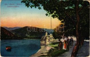 1915 Ada Kaleh, kikötő a Dunán. M.G.O. / Landungsplatz / Danube port (kopott sarkak / worn corners)