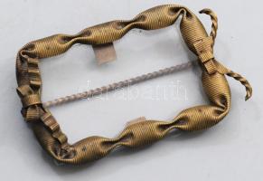 Empír kisméretű fényképtartó, réz, 7x4 cm