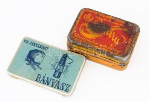 2 darab régi dohányos fémdoboz