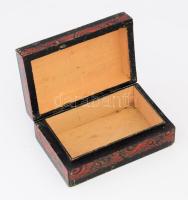 Régi kézzel festett doboz, 9x14 cm