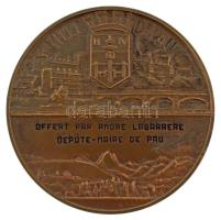Franciaország ~1900. "Ville de Pau / Henri IV" bronz emlékérem gravírozással. Szign.: PR(?) (68mm) T:AU France ~1900. "Ville de Pau / Henri IV" bronze medallion with engraving. Sign.: PR(?) (68mm) C:AU