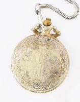 Vadász témájú modern zsebóra, d: 4,5 cm