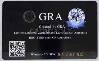 Moissanite 0,1 ct, 2 db, tanúsítvánnyal