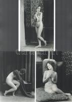 cca 1910 "Az álmodozások korában", szolidan erotikus felvételek, 3 db modern nagyítás, jelzés nélkül, 21x15 cm