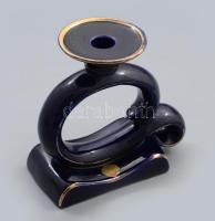 Cseh alt wien gyertyatartó, kopott, jelzett, m: 15,5 cm