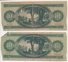 1949. 10Ft (2x) T:VG, anyaghiány
Adamo F3