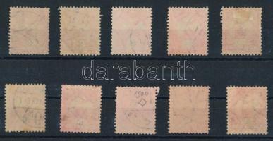1900 10 db Turul bélyeg nagyon szép csillag vízjelekkel