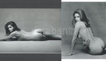 cca 1988 Cindy Crawford, mint fotómodell, 2 db modern nagyítás, jelzés nélkül, 21x15 cm