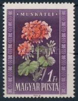 1950 Virág I. 1Ft elcsúszott színnyomattal