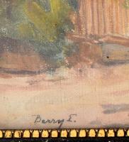 Berzy? Jelzéssel: Székelykapu. Akvarell, papír, jelzett, sérült keretben 23x18 cm