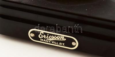 cca 1930 Ericsson tárcsás közületi telefon, rajta Standard Villamossági Rt. pénzbedobó kiegészítővel...
