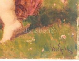 Éder Gyula (1875-1945): Puttók. Olaj, vászon. Jelzett. 60x50 cm