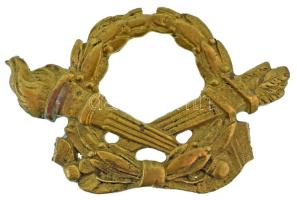 DN külföldi öntött fém tűzoltó sapkajelvény(?) (90x55mm) T:XF tű nélkül