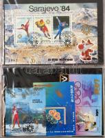 ~70 tengerentúli motívum blokk / kisív 12 lapos A4-es kisebb levélberakóban