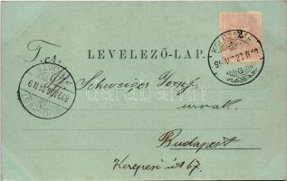 1899 (Vorläufer) Kolozsvár, Cluj; New York szálloda és kávéház, Csiky Mihály, Schuster Emil üzlete. ...