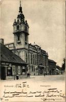 1902 Kolozsvár, Cluj; Vármegyeháza, Jakner József üzlete. Kováts P. fiai kiadása / county hall, shops (kis szakadás / small tear)
