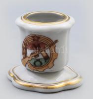 Munkásőrség emblémás gyertyatartó, jelzés nélkül, m: 5 cm