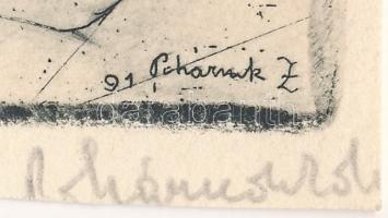 Pohárnok Zoltán (1905-1976): Akt. Rézkarc, papír, jelzett 15x11 cm