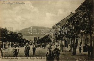1925 Székelyudvarhely, Odorheiu Secuiesc; Kossuth utca Budvárral. Sterba Ödön kiadása / street view