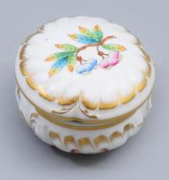 Herendi Viktória mintás bonbonier, jelzett, hibátlan, d: 7,5 cm