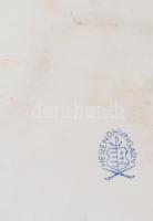 Herendi virágmintás kínálótálca, jelzett, hibátlan, 32x15 cm