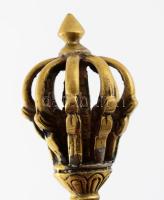 Vadzsra. Tibet vagy Nepál, cca 20. sz.első fele, bronz, kis patinával, h: 17 cm