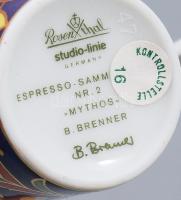 Rosenthal Studio-Line "Mythos" kávés csésze alátéttel. Nr. 2, designer: Barbara Brenner (1...
