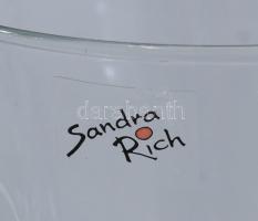 Sandra Rich virágtartó / kaspó pár, jelzett, hibátlan, d: 14 cm, m: 13 cm