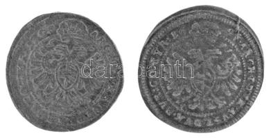 Ausztria / Bécs 1697. 1kr Ag "I. Lipót" (1,04g) + 1700. 1kr Ag "I. Lipót" (0,89g...