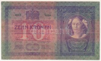 1904. 10K "3000 951854" piros "MAGYARORSZÁG" felülbélyegzéssel T:F
Adamo K10