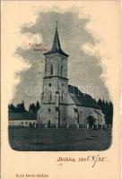 1905 Bethlen, Betlen, Beclean; Református templom. Kajár István kiadása / Calvinist church (kis szakadás / small tear)
