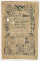 1866. 1G korabeli kézi rajzolású hamisítványa T:G Austrian Empire 1866. 1 Gulden hand-drawn contemporary fake C:G