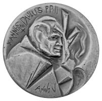 Vatikán 1982. "II. János Pál pápa / Fatima 13 V 1917-82" kétoldalas, jelzett Ag emlékérem ...