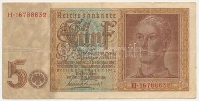 Német Harmadik Birodalom 1942. 5M "H 16788632" T:F
German Third Empire 1942. 5 Reichsmark...