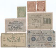 Orosz Birodalom / Szovjetunió vegyes 7db-os bankjegy tétel T:F,VG Russian Empire / Soviet Union mixed 7pcs of banknotes lot C:F,VG