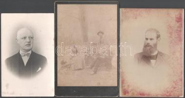 cca 1875-1910 6 db kabinetfotó és fotólap, 9×13 és 16,5×10,5 cm