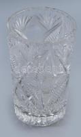 Ólomkristály váza, jelzés nélkül, m: 15 cm