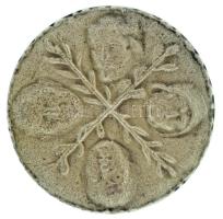 Olaszország 1972. "Giovanni XXIII - Bartolomeo Colleoni - Giacomo Quarenghi - Gaetano Donizetti" kétoldalas, jelzett Ag emlékérem bőr tokban (66,96g/0.800/50mm) T:VF Italy 1972. "Giovanni XXIII - Bartolomeo Colleoni - Giacomo Quarenghi - Gaetano Donizetti" two-sided, marked Ag commemorative medallion in leather case (66,96g/0.800/50mm) C:VF